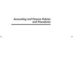 Accounting and Finance Policies and Procedures, (with URL)