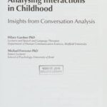 Analysing interactions in childhood