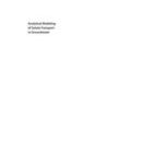 Analytical Modeling of Solute Transport in Groundwater