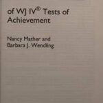 Essentials of WJ IV Tests of Achievement