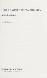 how-write-psychology-student-guide-john-9781405156943