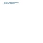 Journal of Prosthodontics on Dental Implants