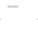 Oppositional Defiant Disorder and Conduct Disorder in Childhood