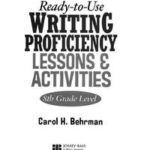 Ready-to-Use Writing Proficiency Lessons & Activities