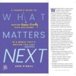What Matters Next