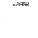 Wiley Series 3 Exam Review 2016 + Test Bank
